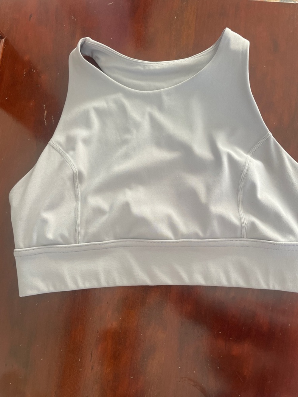High Neck Light Gray Active Crop Top by Savvi